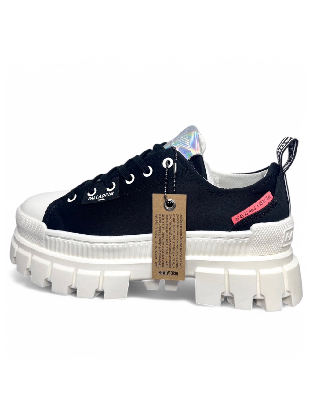Palladium Revolt Lo Tx Chunky Platform Sneaker 6.5 Low Top Black White Funky